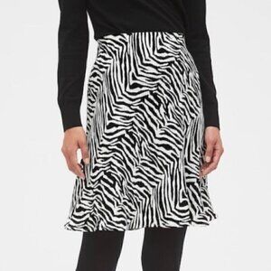 NWOT Banana Republic Zebra striped A Line Skirt